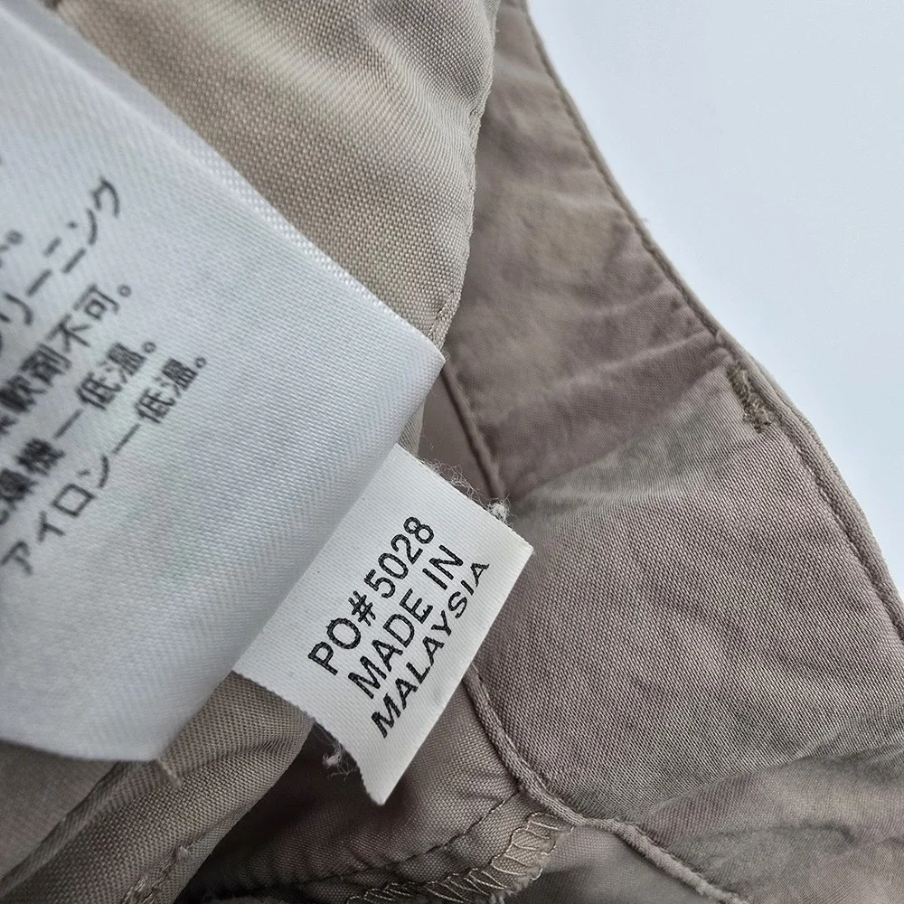 Patagonia Mens Size 36 Nylon Hiking Cargo Pants Tan Cuffed Hem Outdoor